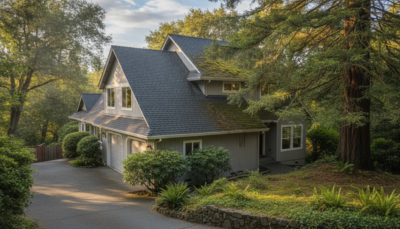 Modern two-story home with pristine driveway and landscaping in Santa Rosa residential area, showcasing quality exterior main