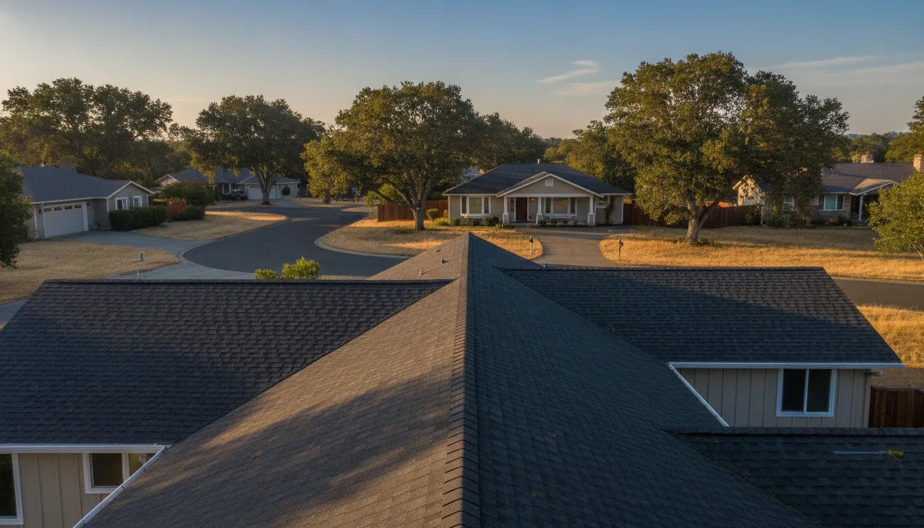 Modern two-story home with pristine driveway and landscaping in Santa Rosa residential area, showcasing quality exterior main